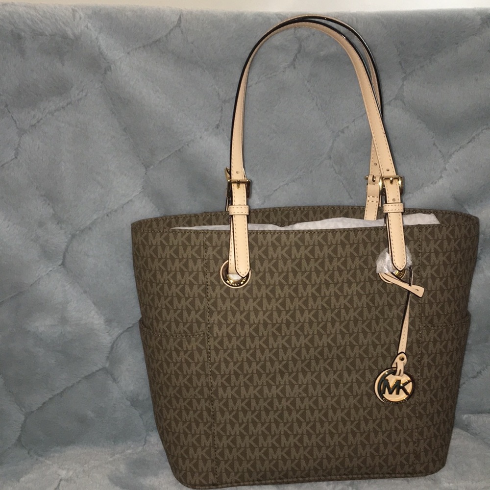 Michael kors jet  set signature logo tote — purse